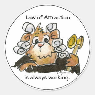 Law of Attraction Cartoon Judge Stickers