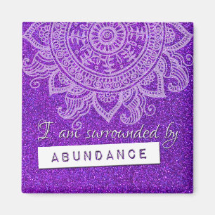 Law of Attraction Money Wealth Yoga Mindful Quote Magnet