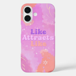 Law of Attraction Motivational Inspirational Pink iPhone 16 Case