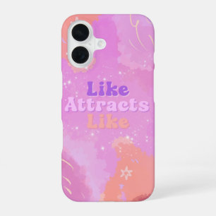 Law of Attraction Motivational Inspirational Pink iPhone 16 Case
