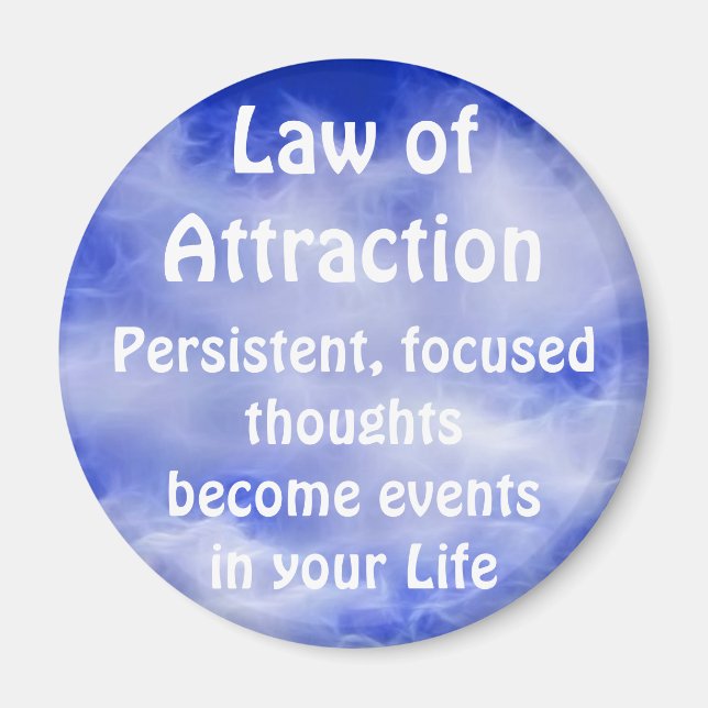 LAW OF ATTRACTION Positive thinking Magnet (Front)