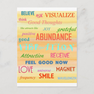"LAW OF ATTRACTION" POSTCARD