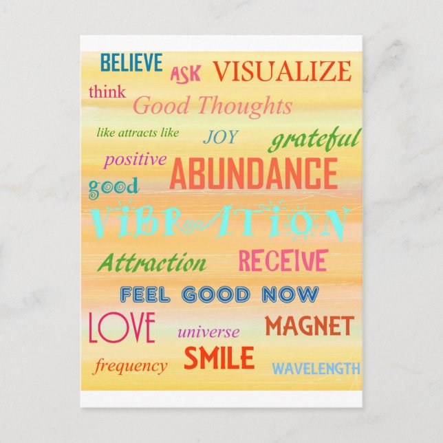 "LAW OF ATTRACTION" POSTCARD (Front)