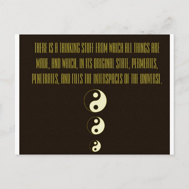 Law of Attraction Quote -Ying Yang Postcard (Front)