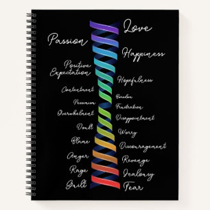 Law of Attraction Rainbow Spiral Emotional Scale Notebook