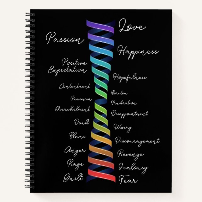 Law of Attraction Rainbow Spiral Emotional Scale Notebook (Front)
