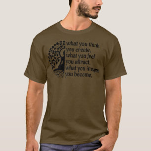 Law of Attraction Spiritual Buddha Meditation Girl T-Shirt