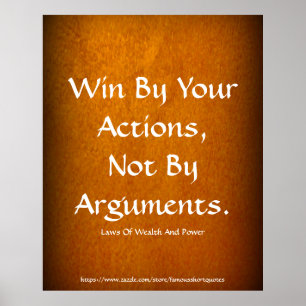Law Of Wealth Power Win By Your Actions Gold Poster