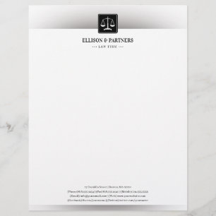LAW OFFICE Classic Scales Of Justice Custom Letterhead