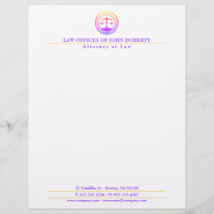 LAW OFFICE Elegant Custom Letterhead