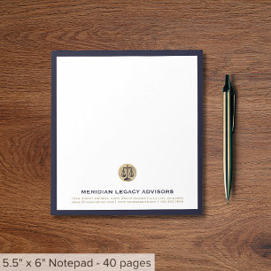 Law Office Elegant Professional Personalised Notepad