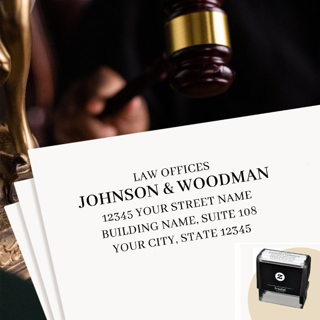 Law Office Legal Professional Return Address Self-inking Stamp (Creator Uploaded)