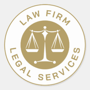 Law Office Scales of Justice Classic Round Sticker