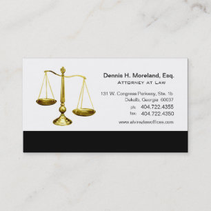 Law Offices Attorney Lawyer Scales of Justice Business Card