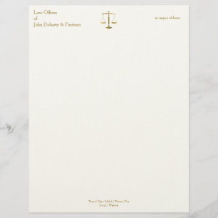 LAW OFFICES Classic Golden Letterhead