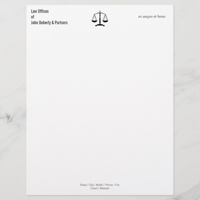 LAW OFFICES Letterhead Design (Front)