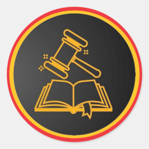 Law related Smart Look Classic Round Sticker