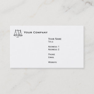 Law - Scale - Business Card