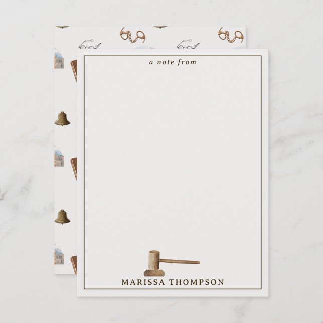 Law Scales Gavel Legal Antique Custom Name Card (Front/Back)