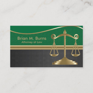 Law Scales of Justice Lawyer Business Card