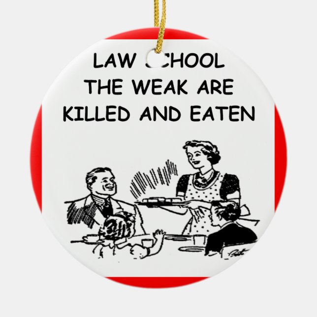 law school ceramic tree decoration (Front)