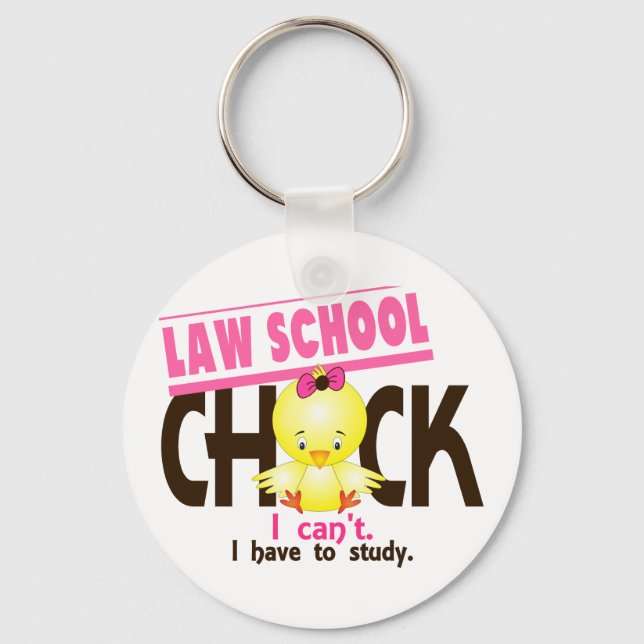 Law School Chick 1 Key Ring (Front)