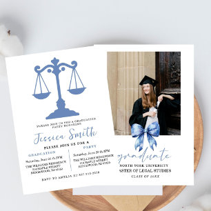 Law School Graduate University Party Invitation