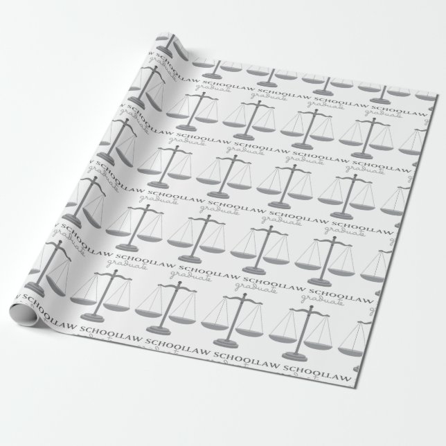 Law School Graduate Wrapping Paper (Unrolled)