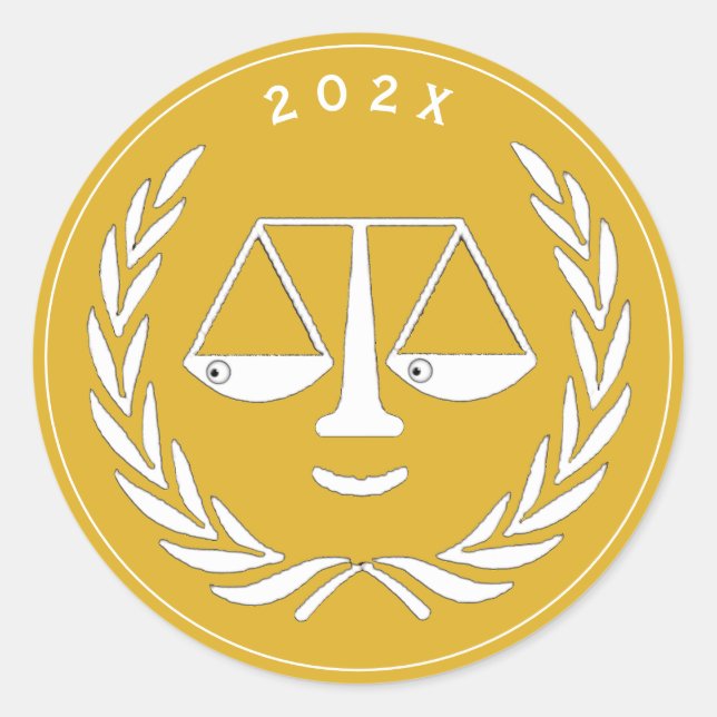 Law School Graduation 2025 Classic Round Sticker (Front)