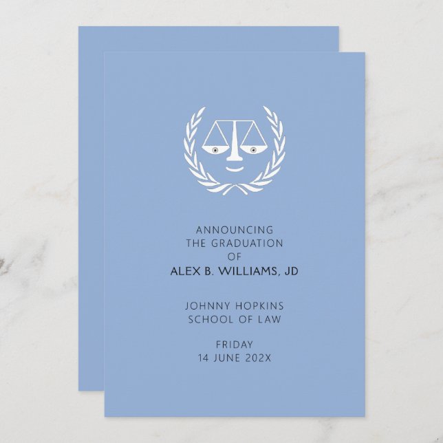 Law School Graduation Announcement (Front/Back)