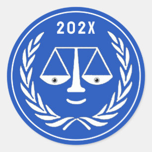 Law School Graduation Classic Round Sticker