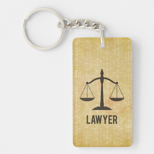 Law School Graduation Congrats Scale of Justice Key Ring (Front)