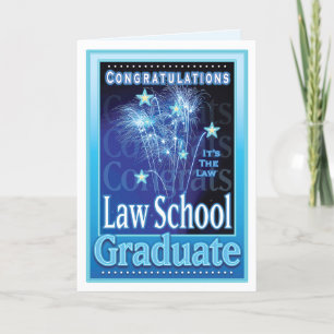Law School Graduation Congratulations Fireworks Card