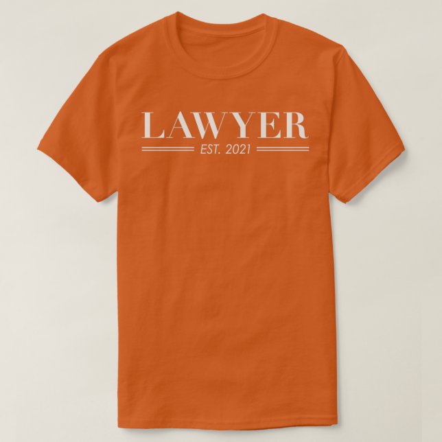 Law School Graduation Gift Lawyer Est T-Shirt (Design Front)