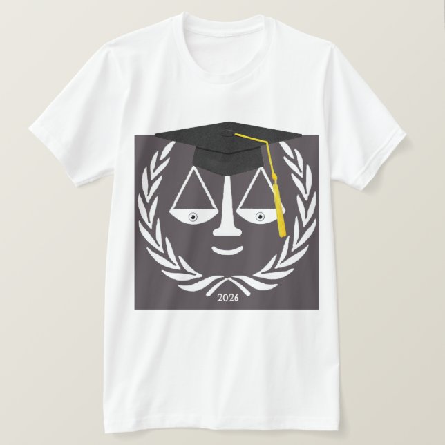 Law School Graduation Gift T-Shirt (Design Front)