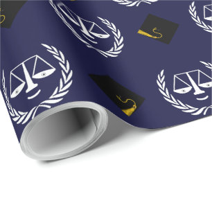 Law School Graduation Gift Wrapping Paper