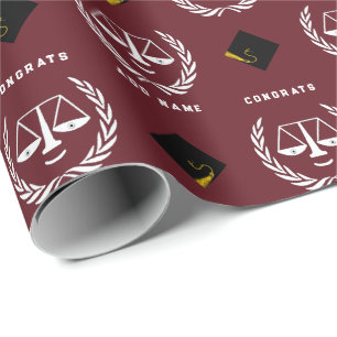 Law School Graduation Gift Wrapping Paper