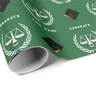 Law School Graduation Gift Wrapping Paper