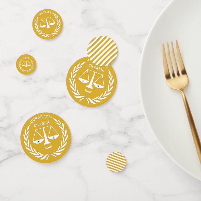 Law School Graduation Gold Confetti (Group)