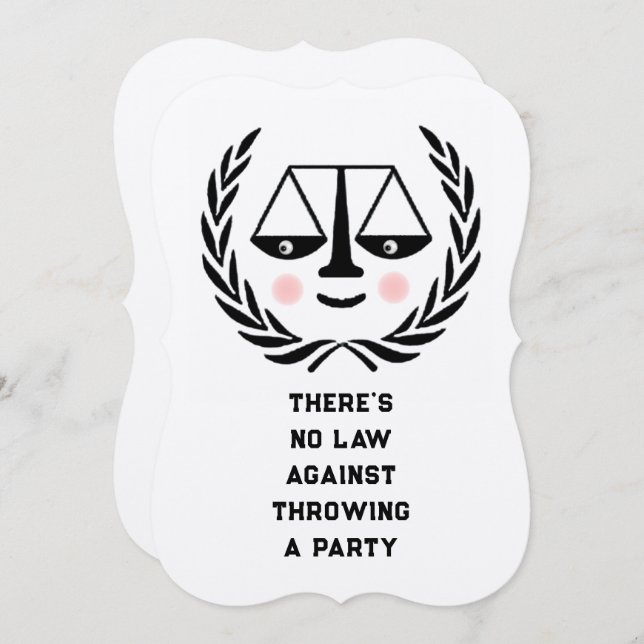 Law School Graduation Invitation (Front/Back)