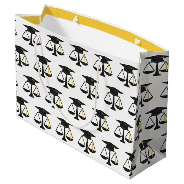 Law School Graduation Large Gift Bag (Back Angled)