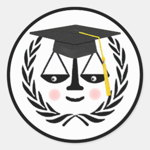 Law School Graduation Lawyer Classic Round Sticker