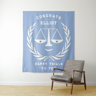 Law School Graduation Lawyer Congrats Banner Tapes Tapestry