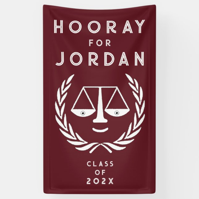 Law School Graduation Party Banner (Vertical)