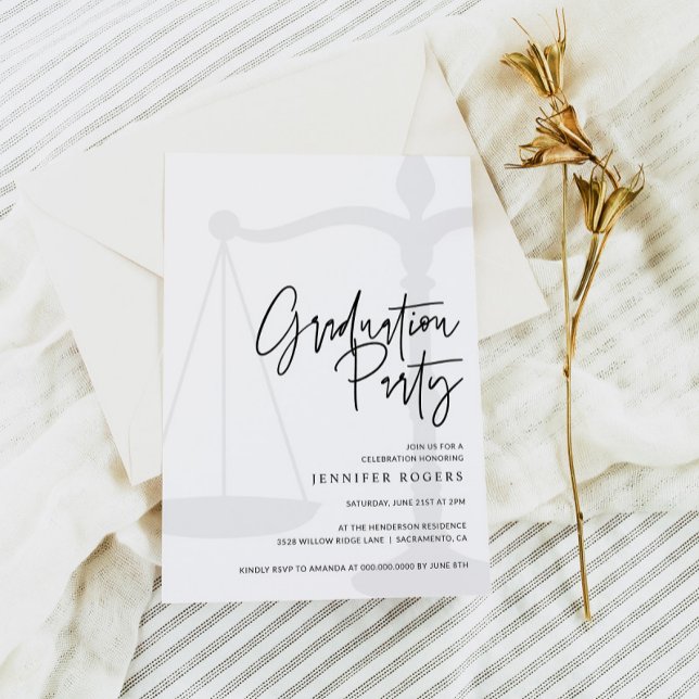 Law School Graduation Party Invitation (Creator Uploaded)