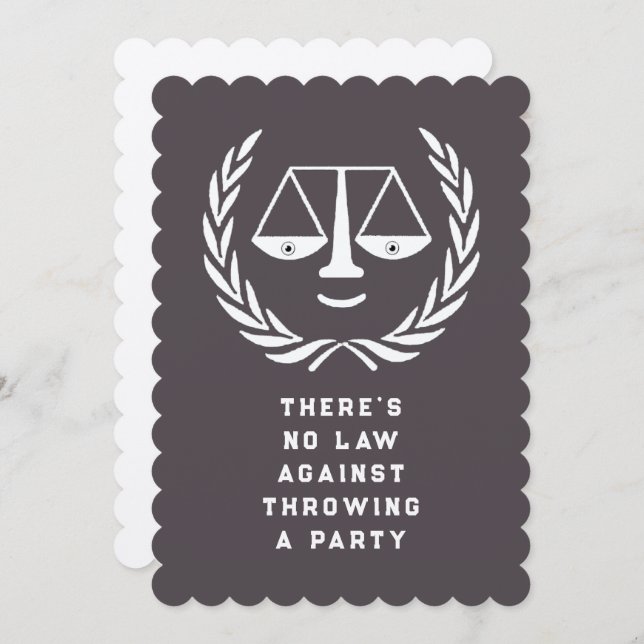 Law School Graduation Party Invitations (Front/Back)