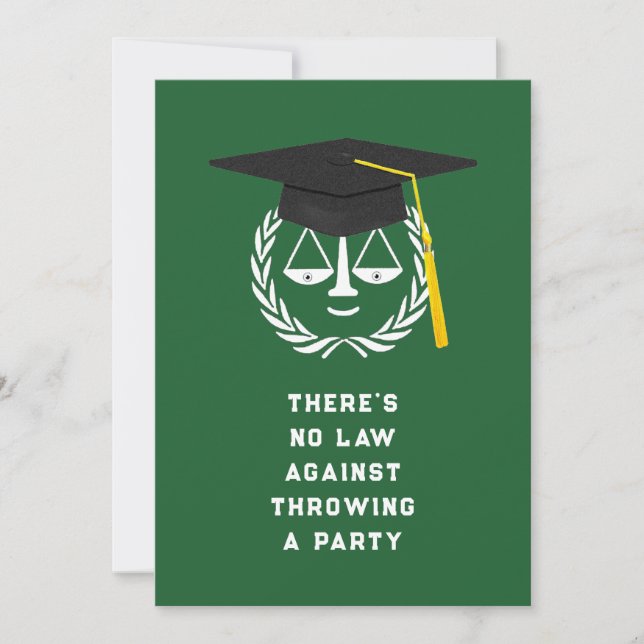 Law School Graduation Party Invitations (Front)