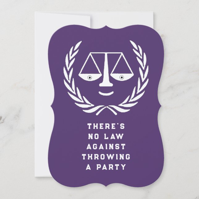 Law School Graduation Party Invitations (Front)