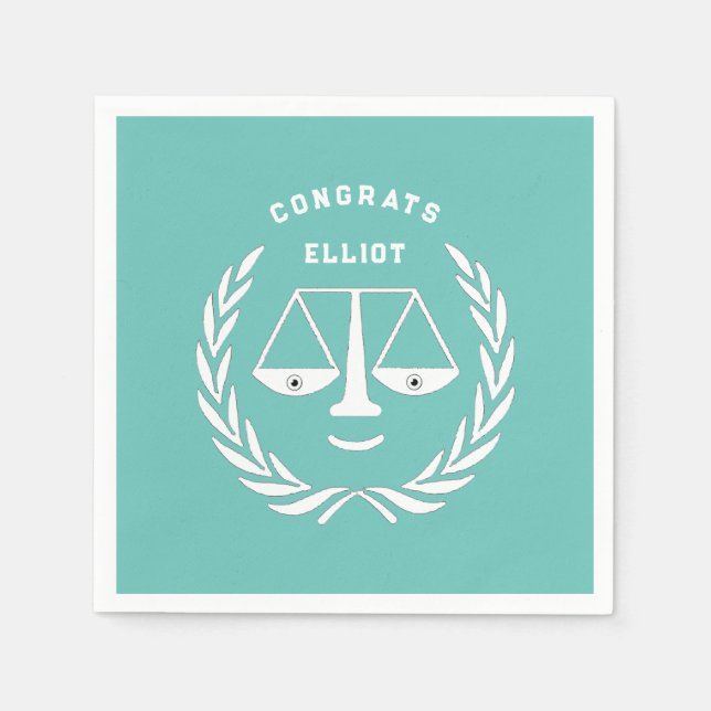Law School Graduation Party Napkin (Front)