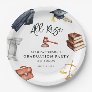 Law School Graduation Party Paper Plate